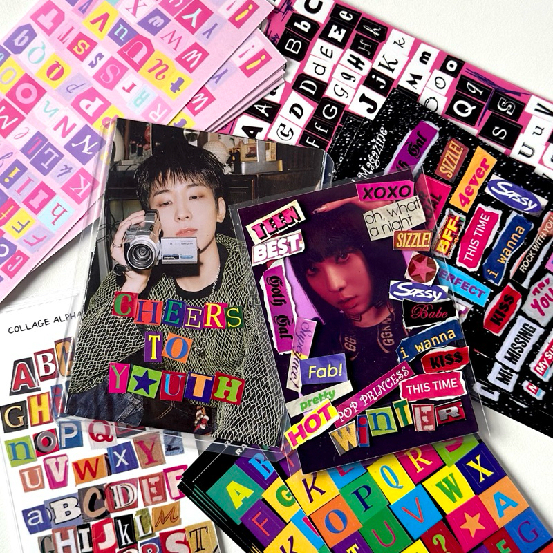 

MAGAZINE COLLAGE & RANSOM ALPHABET STICKER ☆ by RATTLED STUDIO - Stiker Huruf Majalah - Pink Barbie - DECO STICKER - STIKER KPOP PHOTOCARD DECORATION / JOURNALING / JURNAL