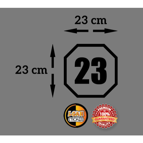 

STICKER CUTTING ANGKA MODEL SEGI 8 UKURAN 23 CM BAHAN MERK ORACAL GLOSSY