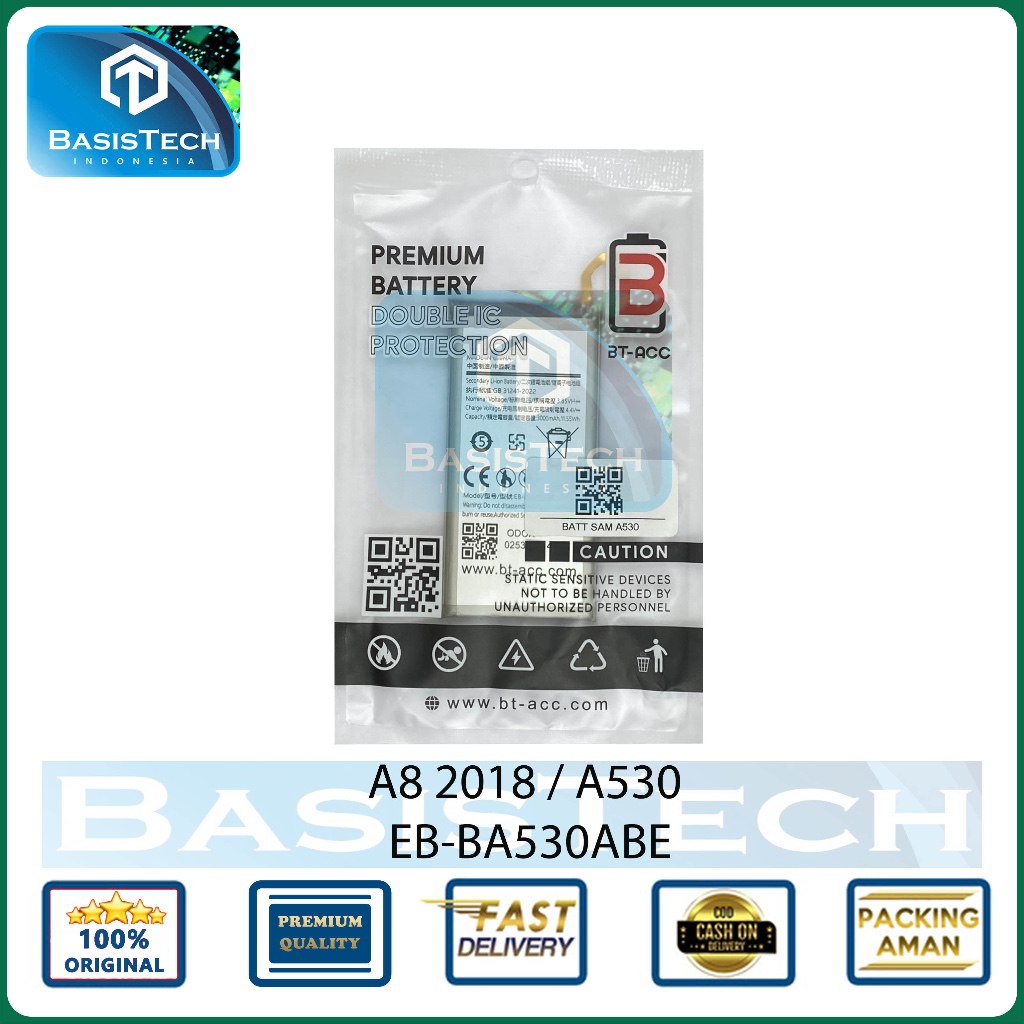 BATERAI SAMSUNG A8 2018 - A530 - EB-BA530ABE - BT ACC DOUBLE IC POWER PROTECTION