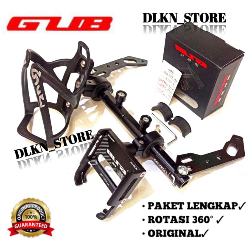 Phone Holder GUB P30 original paket lengkap + Holder botol + Stabilizer antar spion motor Nmax, xmax