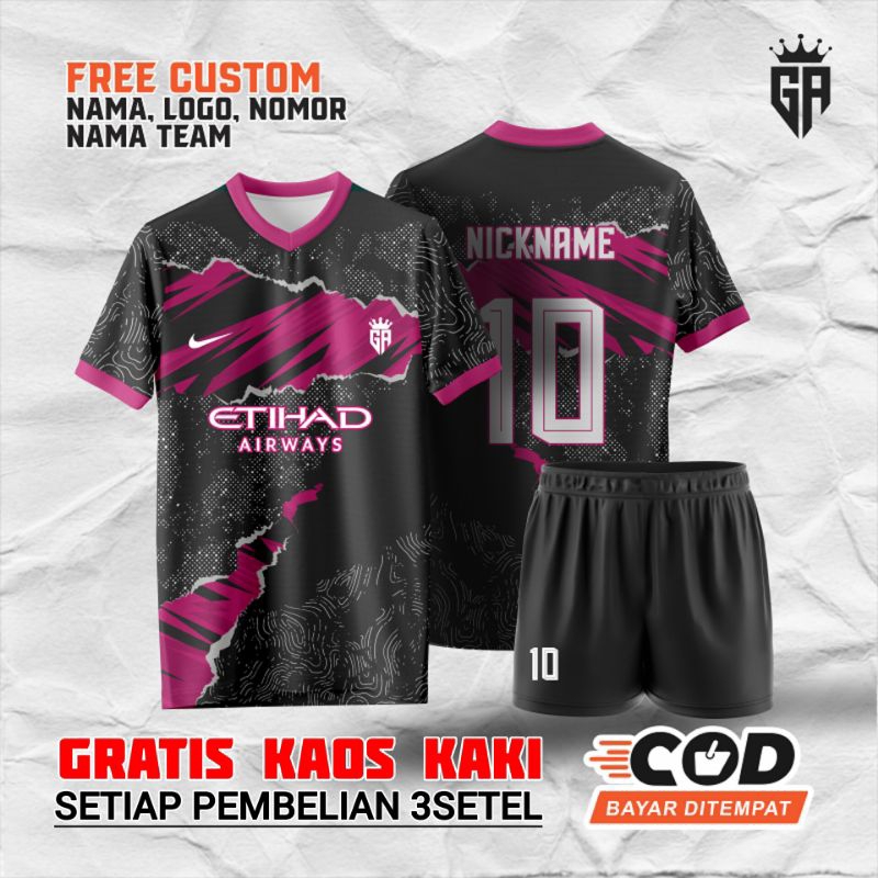 Jersey Jersy Futsal Jersey Bola Baju Bola Jersey Futsal Custom Baju Bola Sablon Nama+Nomor Futsal Je