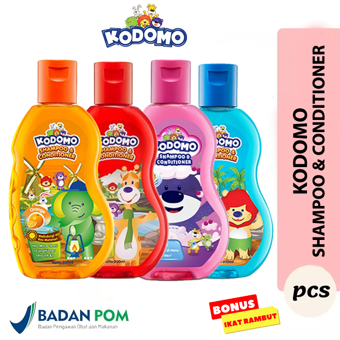 KODOMO Shampoo & Conditioner Gel 45ml | Shampo Anak Balita | BPOM