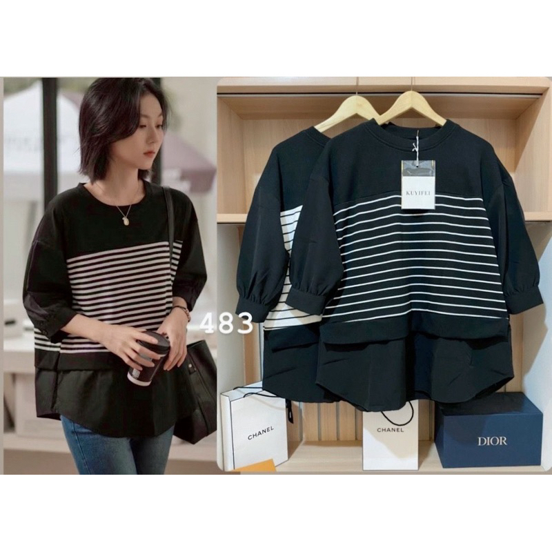 Kuyifei 483//blouse Kuyifei knit import 3/4//pakaianwanitasby