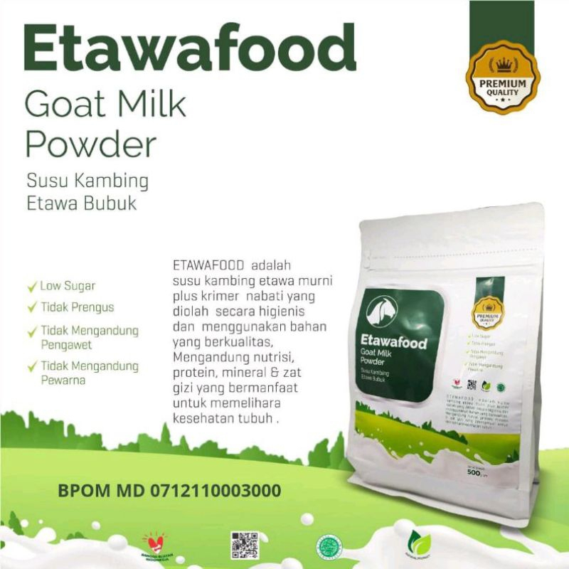

Susu Kambing ETAWA - ETAWAFOOD Susu Bubuk 500 gram - Kemasan 1000 gram
