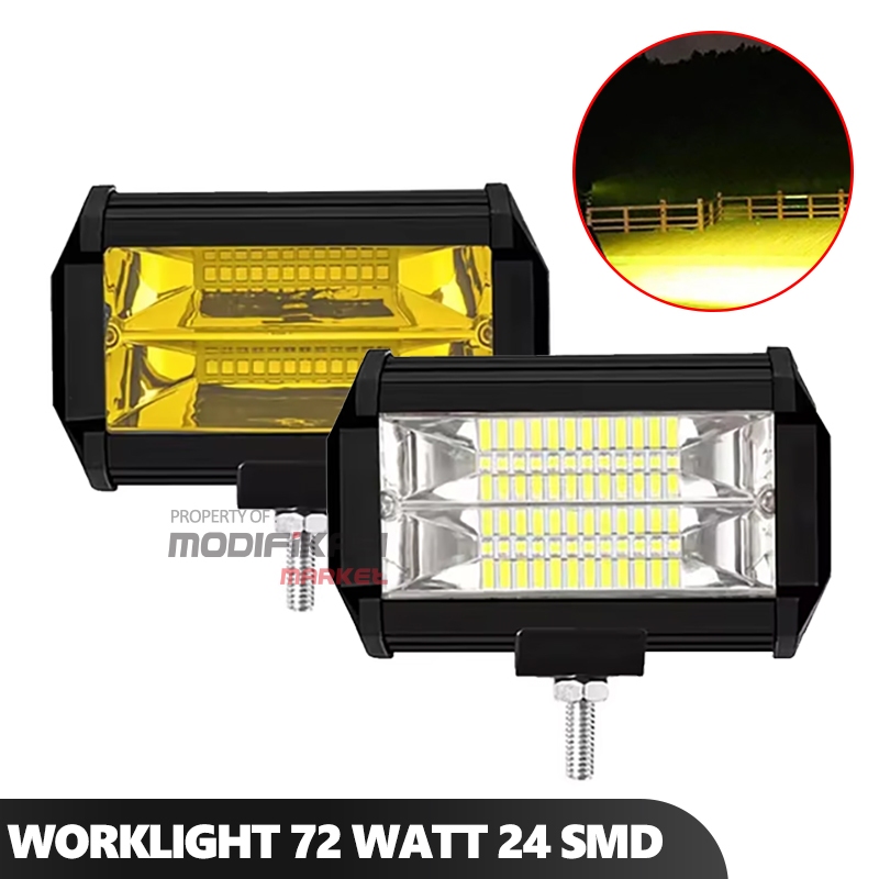 RB Lampu Tembak Offroad Motor Mobil Worklight Cree CWL LED Bar 72 Wattage 72W 24 SMD 3030 DC9-36V