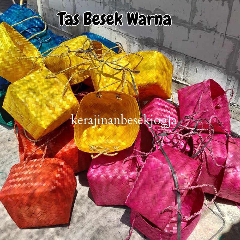 

TAS BESEK 22X22 T 18CM | tas besek tas anyam tas cantik tas cangking tas makanan tas lucu tas anyam murah