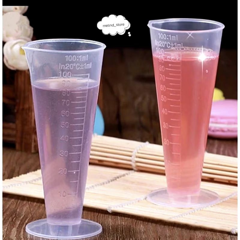 Gelas ukur Plastik 100 Ml Gelas Takar Plastik