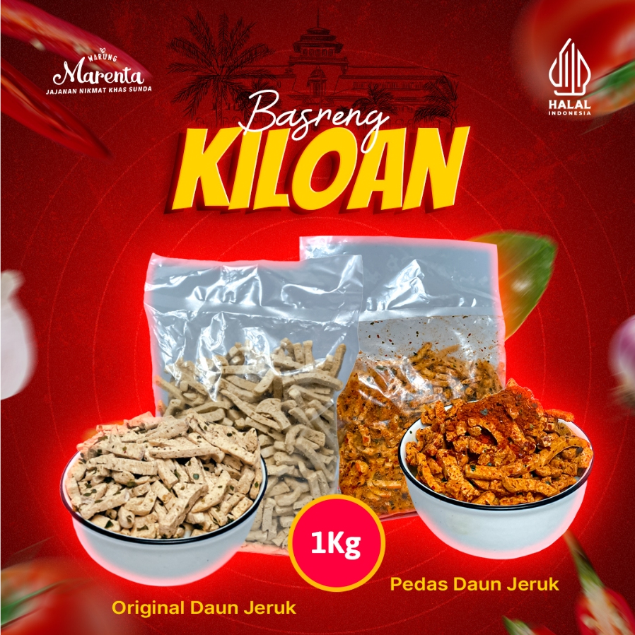 

Warung Marenta Basreng Pedas Daun Jeruk 1kg bakso goreng keripik basreng 1000 gr gram 1 KG baso goreng viral sultan bandung Lezat