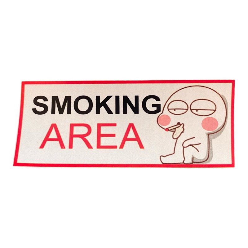 

Stiker Kata-kata Lucu SMOKING AREA ukuran 6x3cm