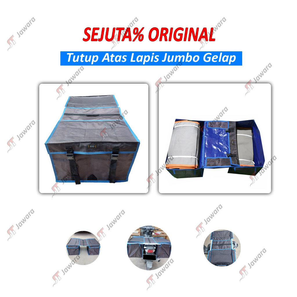 PRM Jawara Tas Kurir Motor Anti Air Bahan JALA Lapis Terpal Ukuran Jumbo