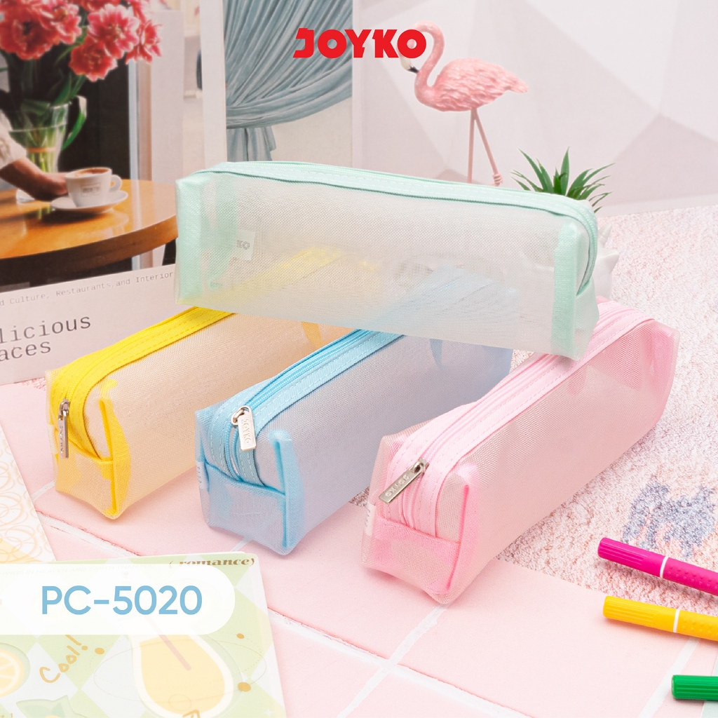 

Joyko Pencil Case Mesh Portable / Kotak Tempat Pensil Alat Tulis Joyko Rapi PC