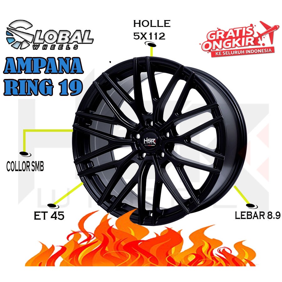 Velg Mobil HSR Ampana Ring 19 Buat Mobil Mercy Innova Zenix Crv Almaz Glory
