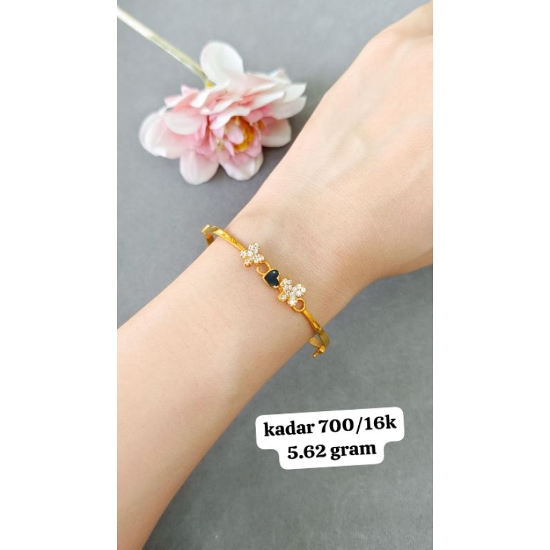 gelang wanita bangle model terbaru emas asli kadar 700