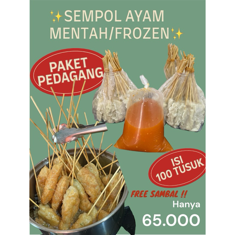 

SEMPOL AYAM MENTAH ISI 100 tusuk free sambal