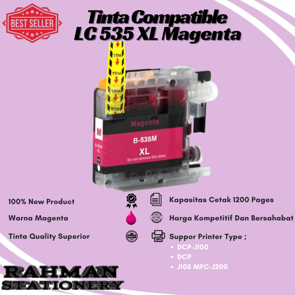Cartridge Tinta Compatible Brother LC539XL LC 539XL LC535XL LC 535XL - 535XL Magenta