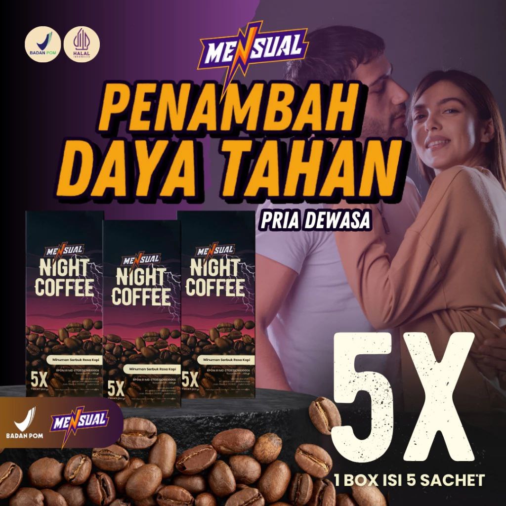 

Mensual Night Coffee - Kopi Untuk Tenaga Daya Tahan Khusus Pria BPOM | Kopi Penambah Stamina