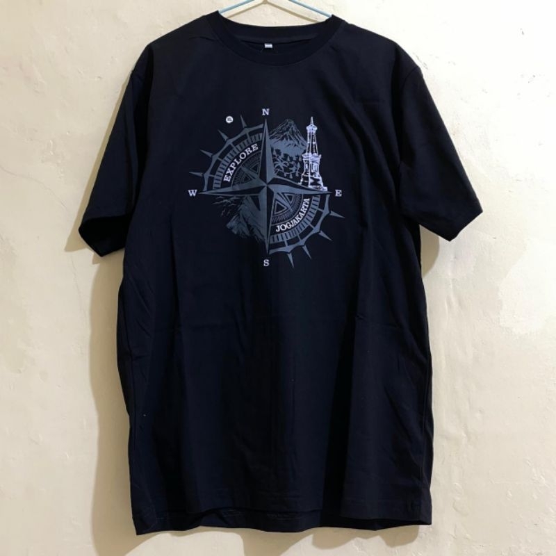 Kaos Combet Polos Motif jogjakarta untuk Pria - Baju Hitam Sablon