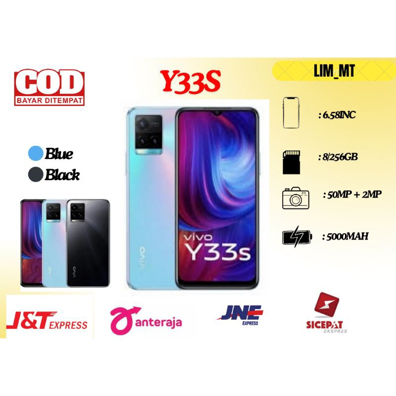 HP VIVO Y33S RAM 8/256GB NEW SMARTPHONE MURAH BERGARANSI