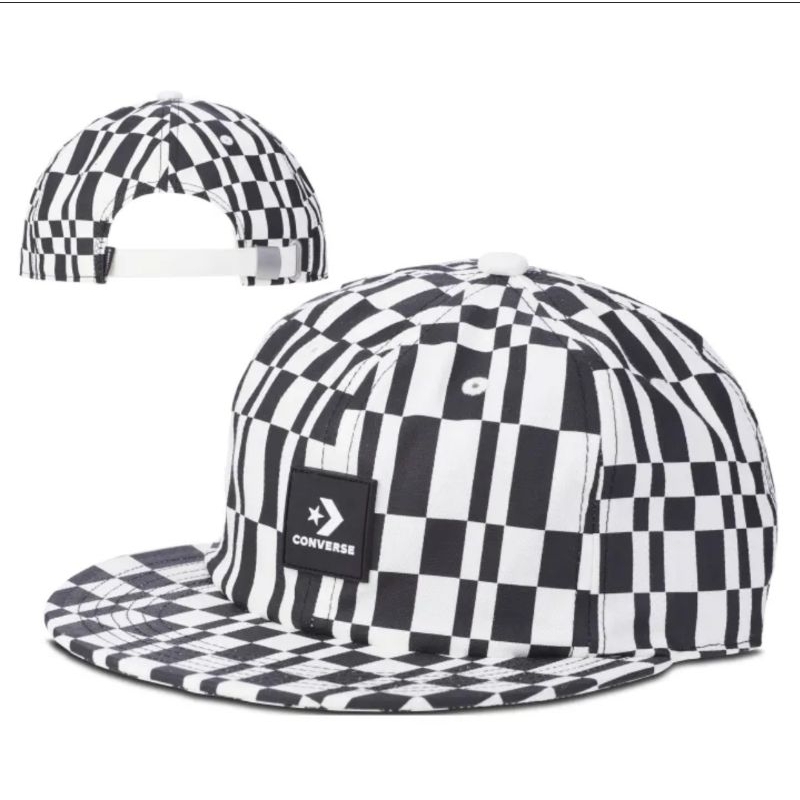 Topi CONVERSE Snapback CAP CHECKERED 6 PANEL BASEBALL CAP Original Resmi PT.MAP 10016411 - A01 - A03