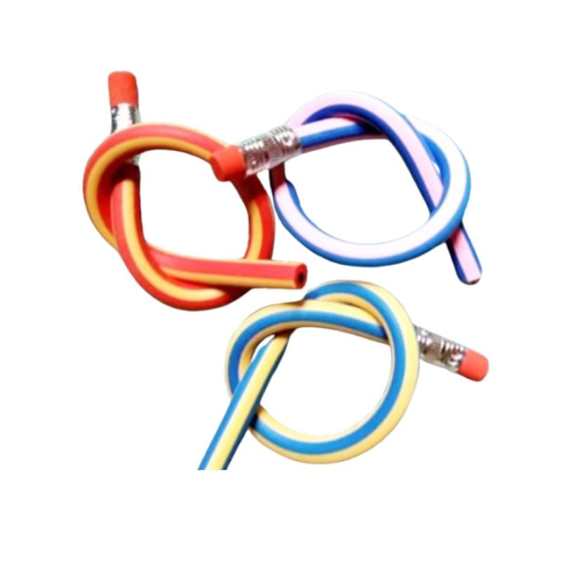 

PENSIL FLEKSIBEL LENTUR 5PCS/ PENSIL UNIK BISA DI GULUNG