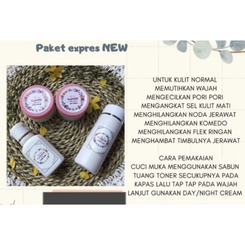 paket express glowing/ glamor skincare
