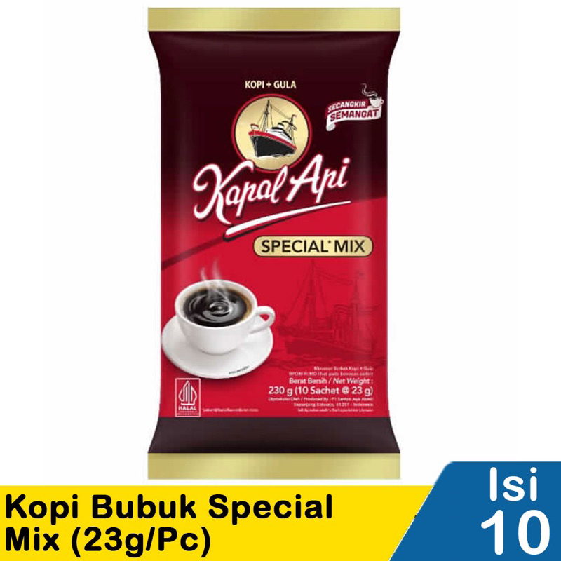 

Kopi Kapal Api / Kopi Kapal Api Special Mix Renceng ( Isi 10 Renceng )