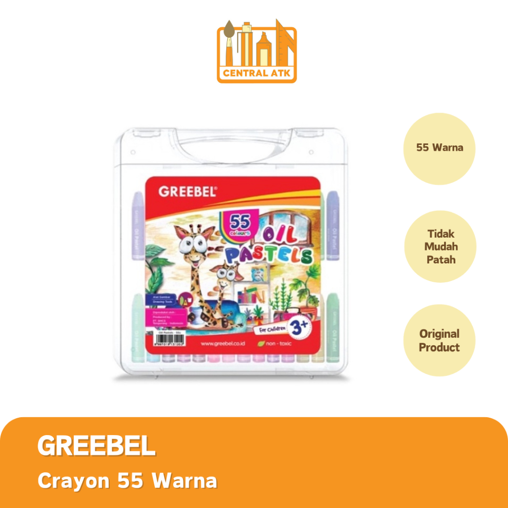 

CRAYON / OIL PASTEL GREEBEL ISI 55 WARNA