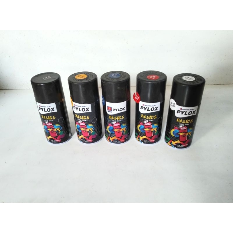 

Cat Pylox Semprot Basics Nippon Paint Black Yellow Blue Red White