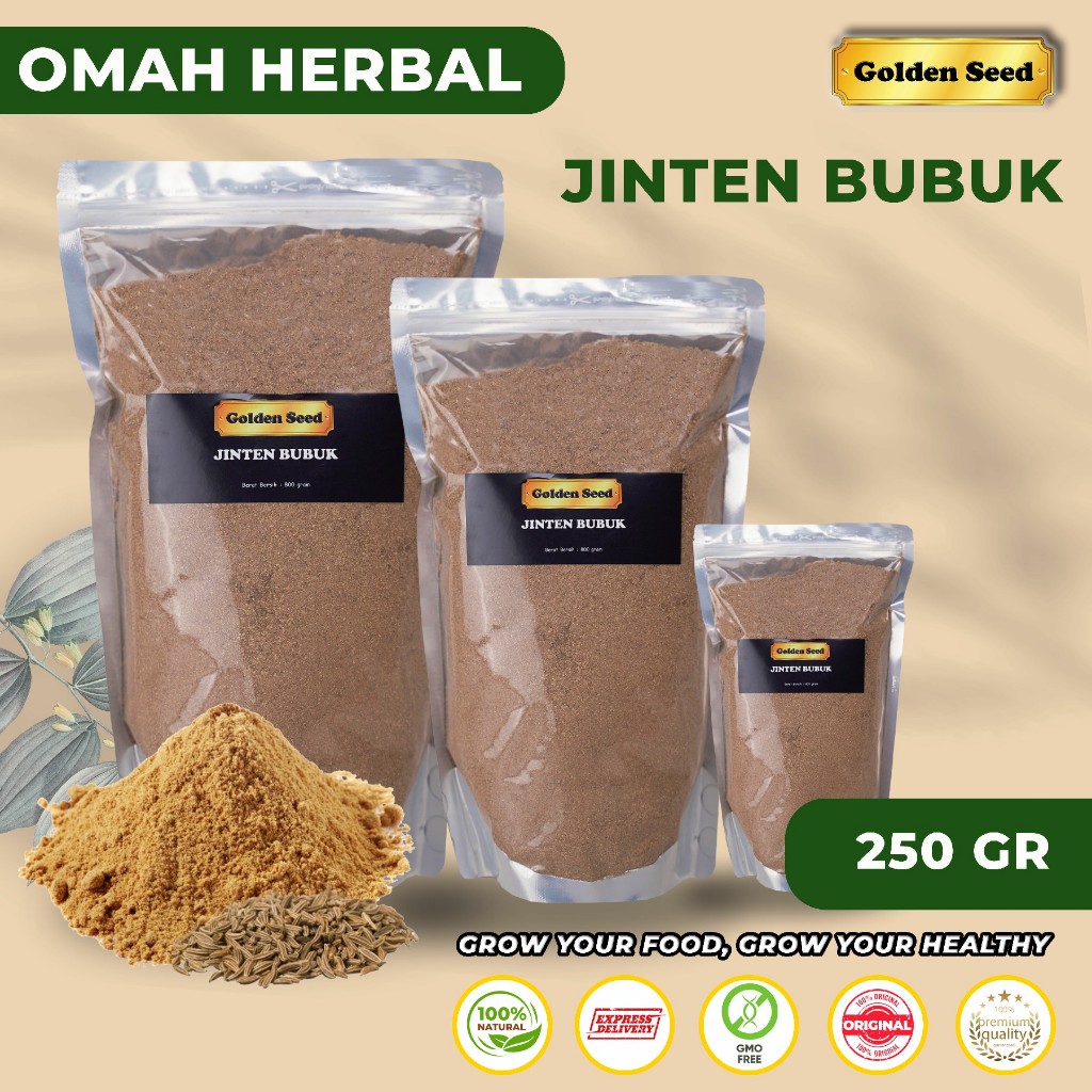 

JINTAN BUBUK ASLI 250 GRAM/JINTEN BUBUK MURNI 250 GR/JINTAN BUBUK HALAL PREMIUM (TANPA CAMPURAN)