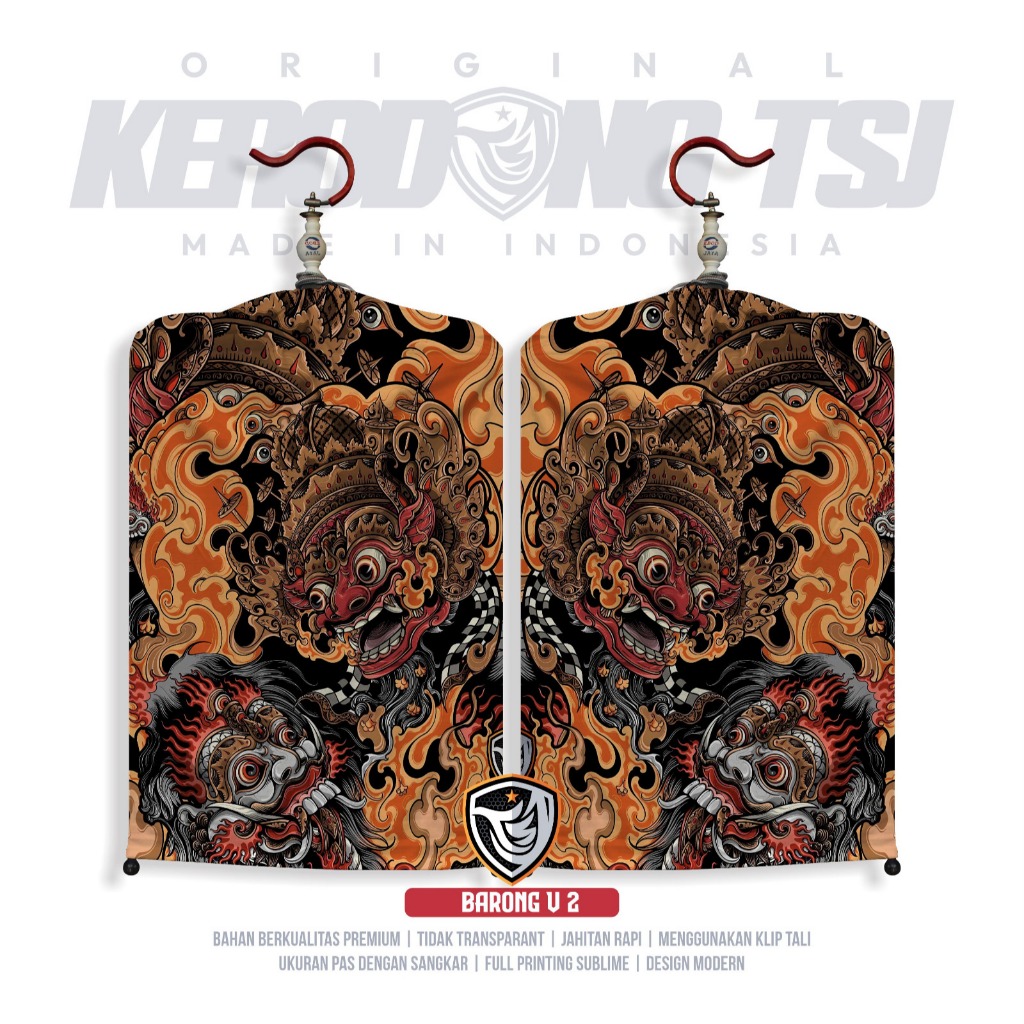 Kerodong Kotak Barong/ Leak No.1 No.2 Kerodong Sangkar Kotak Cucak Ijo, Kenari, Kacer Full Printing