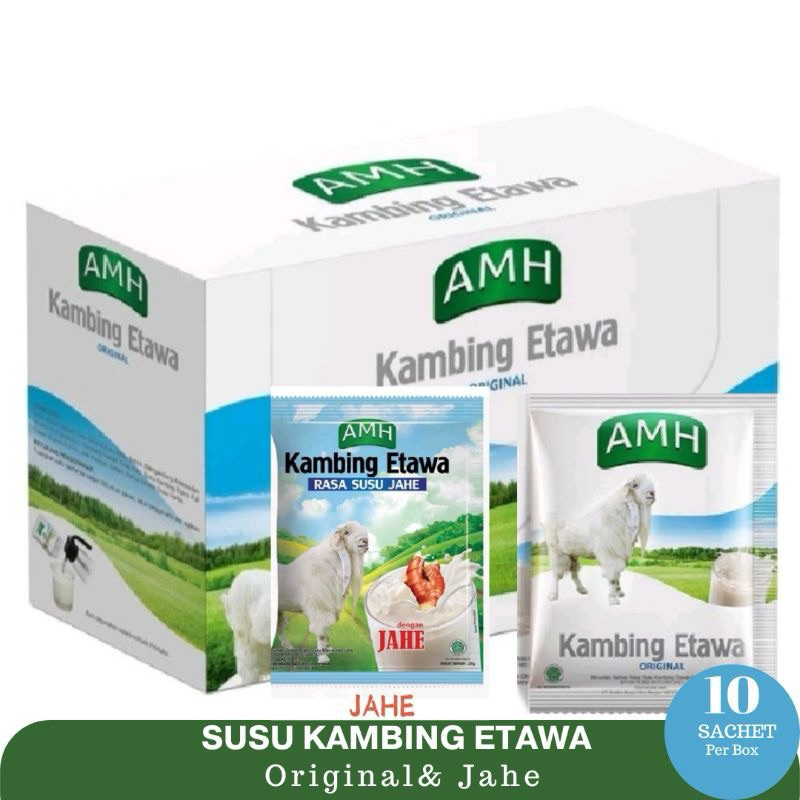 

Susu Kambing Etawa AMH Bubuk Full Cream Original Vanilla Jahe Merah RENCENG dan BOX 10 Pcs BACA DESKRIPSI