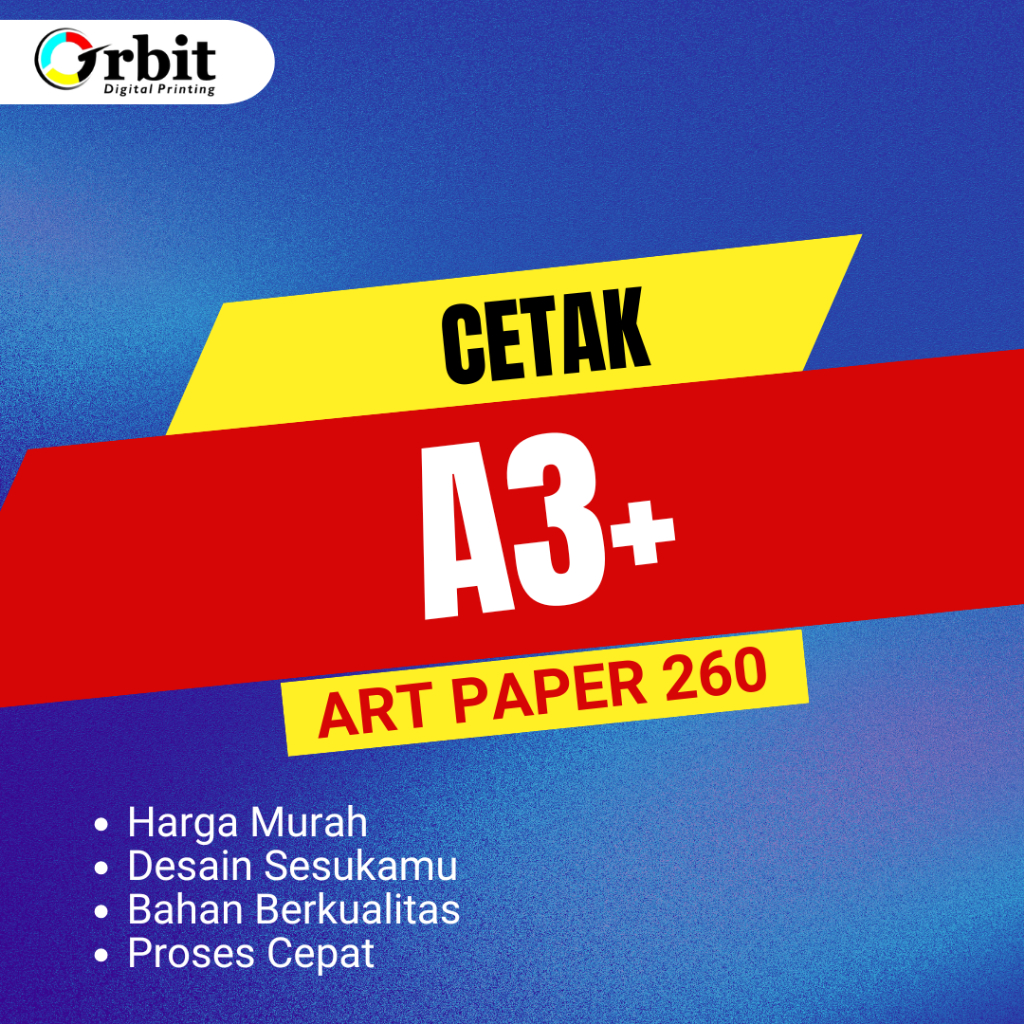 

CETAK A3+ ART PAPER, DESAIN GRATIS