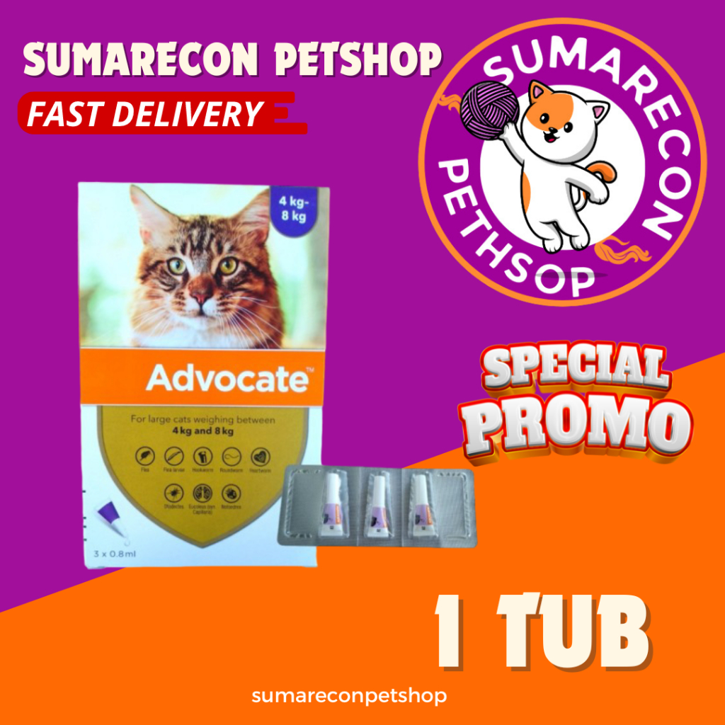 obat kutu kucing advocate 0.8ml advocate large 4 - 8kg