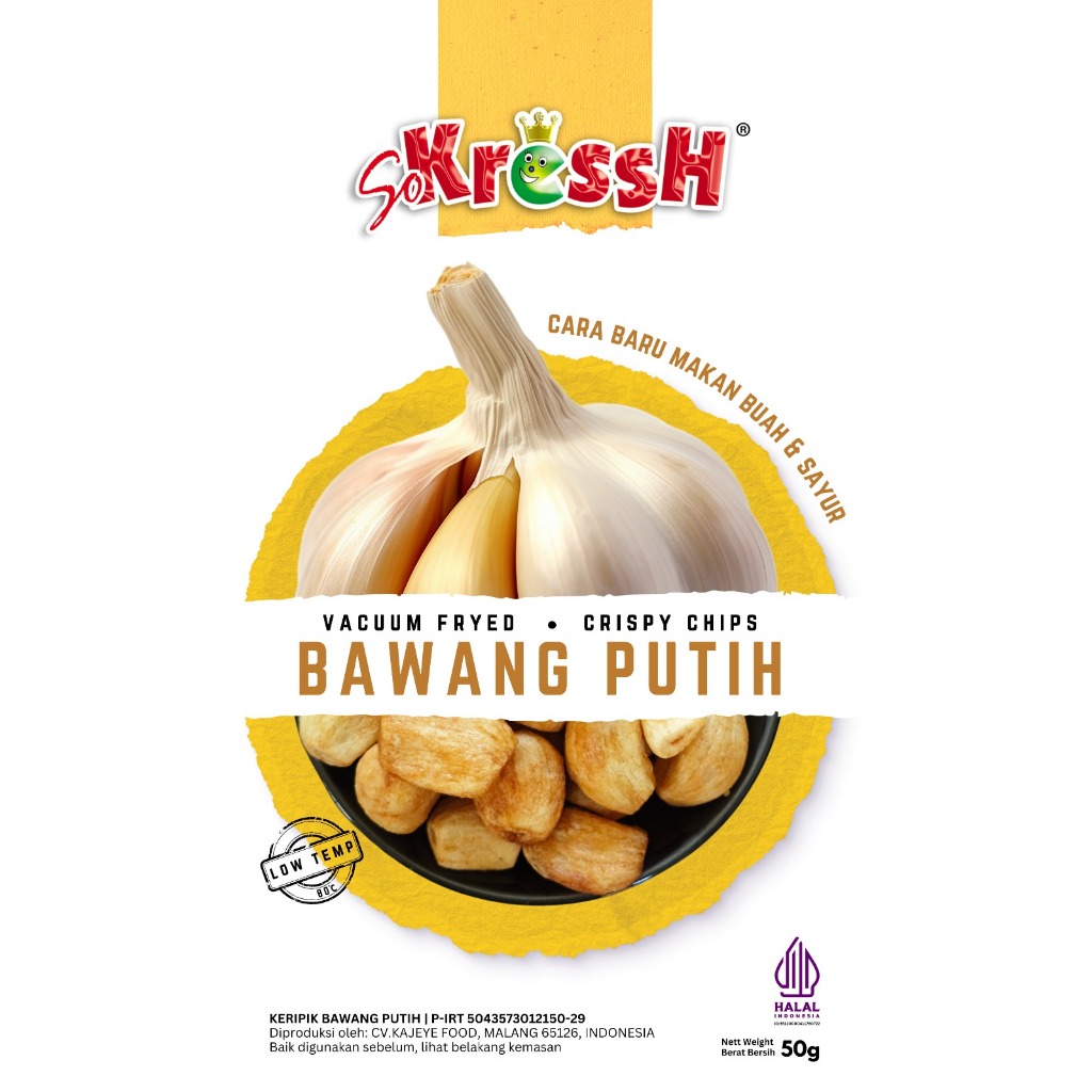 

Keripik Sayur Bawang Putih 50gr SoKressH