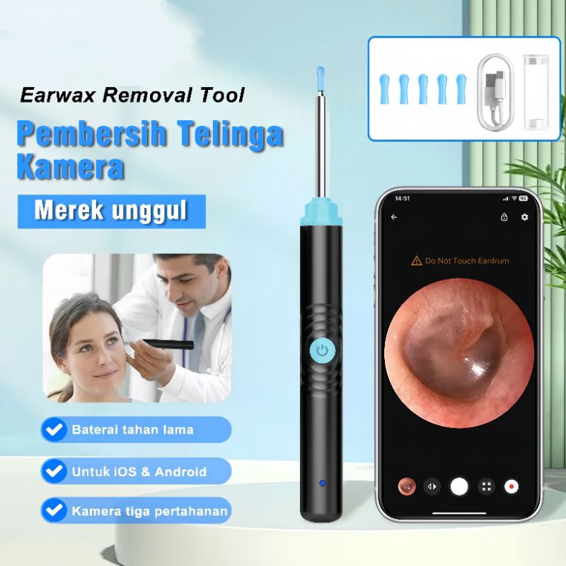 Pembersih Telinga Korek Kuping Kamera LED korek kuping LED kuping kamera led korek Kamera FHD terhub