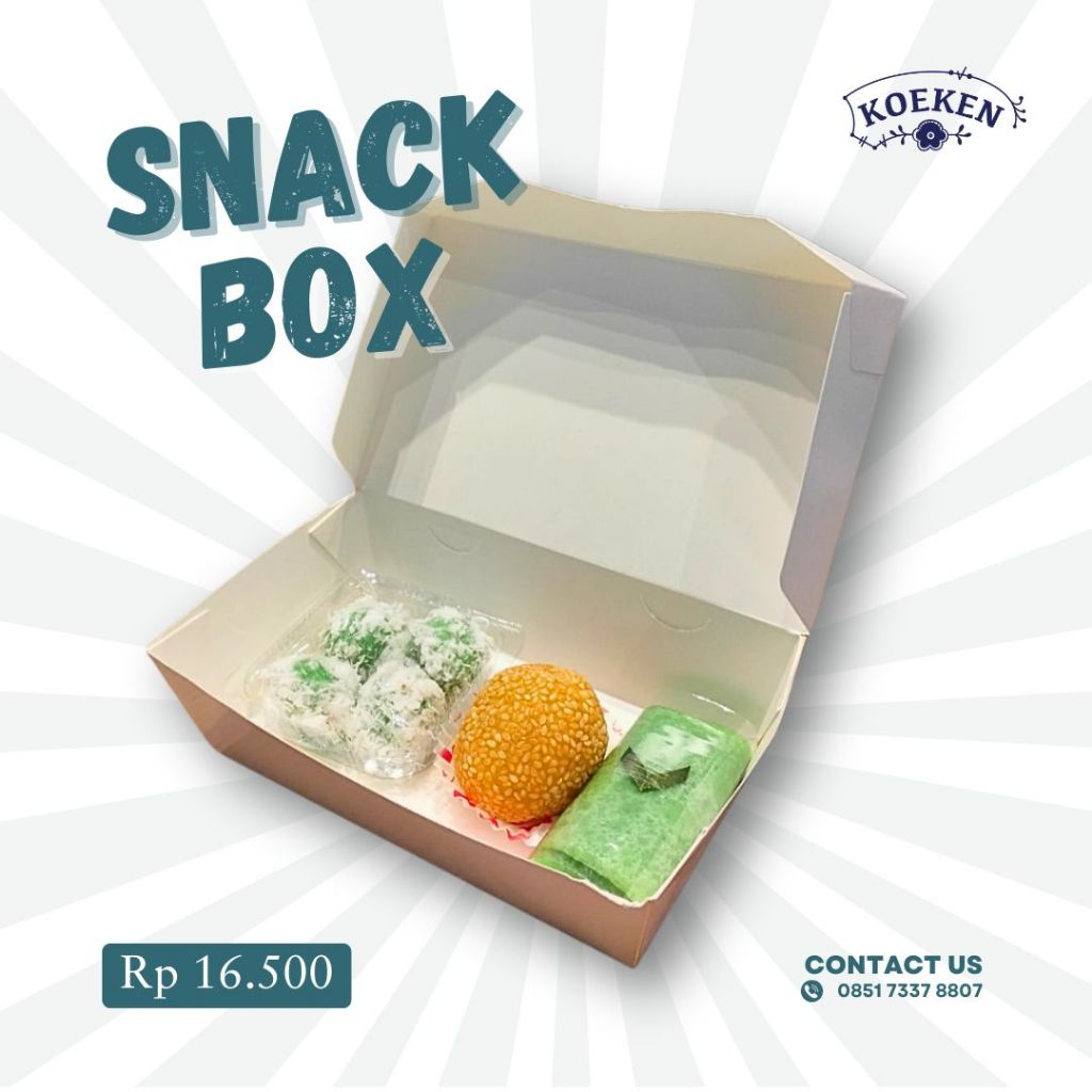 

Paket Snack Box - Klepon Onde onde Dadar Gulung - Paket Bundling Jajanan Pasar