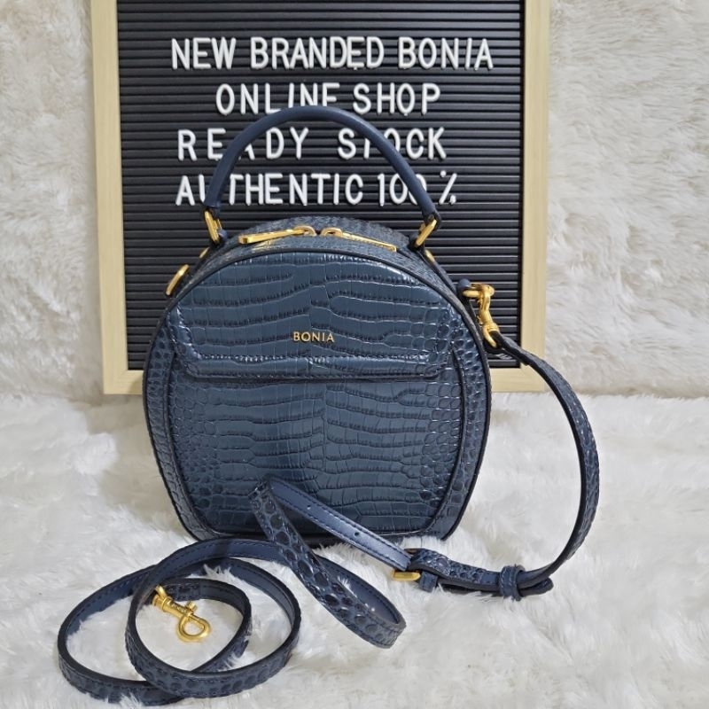 tas bonia original sling bag sonia croco navy S