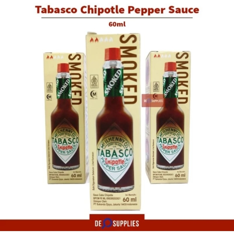 

Tabasco Chipotle Smoked Pepper Sauce 60ml - Saus Cabe Chipotles USA