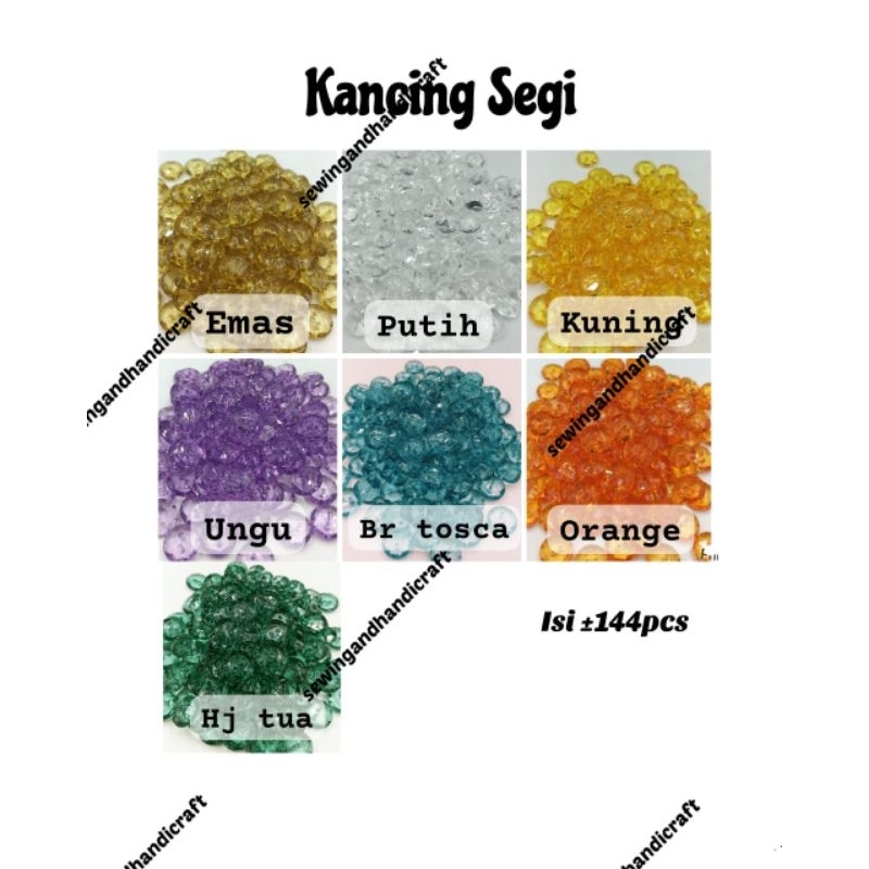 Kancing Hias/Kancing Segi