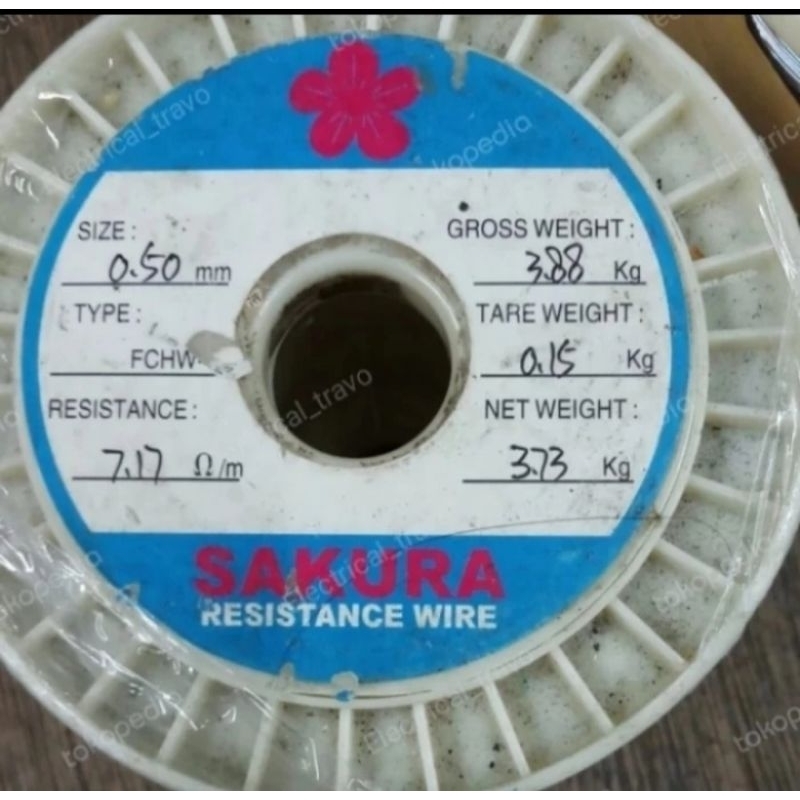 kawat nikelin bulat 0,5mm 1kg