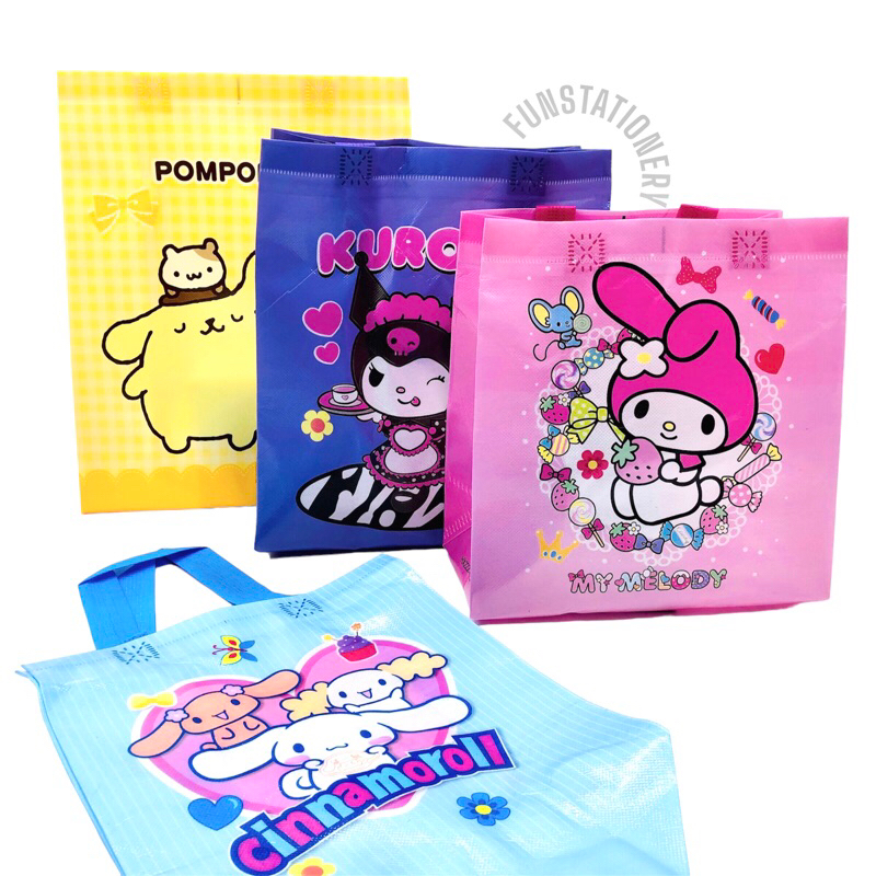 

TAS KARUNG SANRIO (22x23x11cm) / TAS ULTAH / GOODIE BAG SOUVENIR KUROMI CINNAMONROLL
