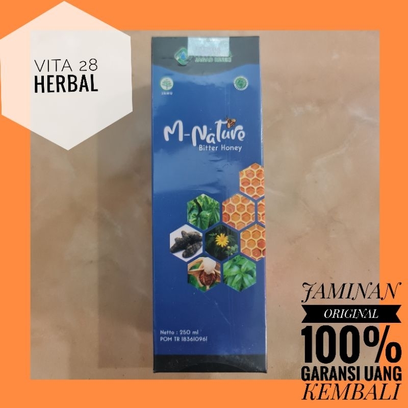 MADU M - NATURE | MADU HITAM PAHIT ALAMI ORIGINAL | M NATURE BITTER HONEY 250 ML