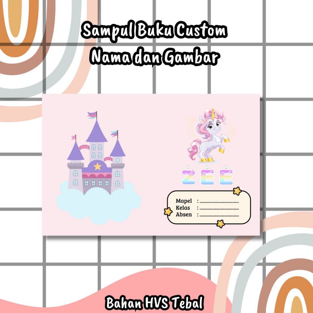 

SAMPUL BUKU ANAK SD CUSTOM NAMA DAN GAMBAR UNICORN