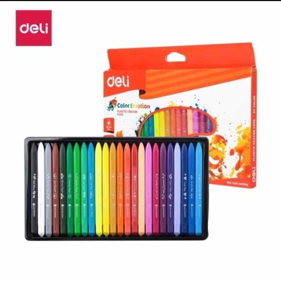 

Crayon Plastik Deli 24 Warna C200-20