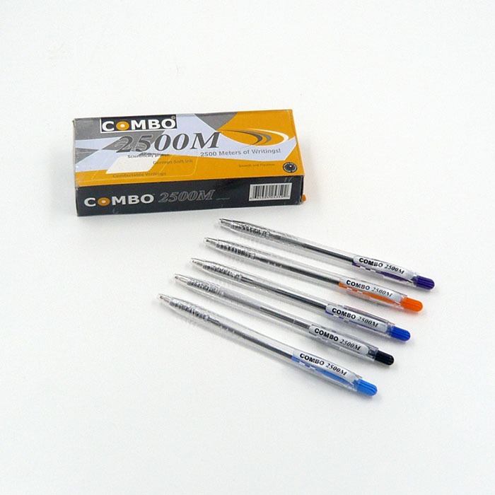 

(1 BOX) Pulpen Cetek / Ball Pen / Bolpoin / Ballpoint / Bolpen / Pen Plastik Combo 2500M