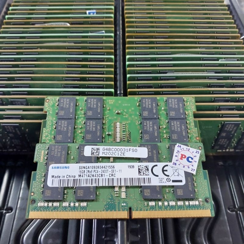 RAM Laptop Sodimm Ddr4 16gb 2400T Samsung - Memory Ram Sodim PC4 16Gb 2400Mhz Second Original
