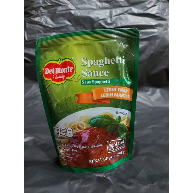 

Delmonte spaghetti Sauce/saus spaghetti 250 gr