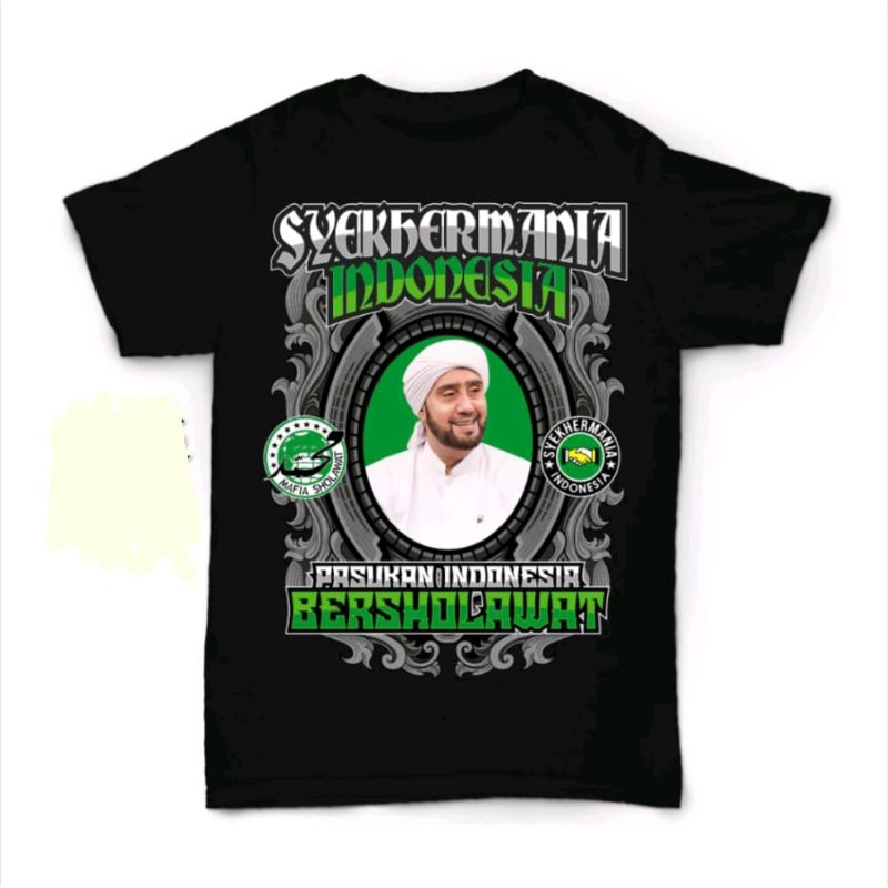 KAOS SYEKHERMANIA INDONESIA PASUKAN INDONESIA BERSHOLAWAT CORAK HABIB SYECH