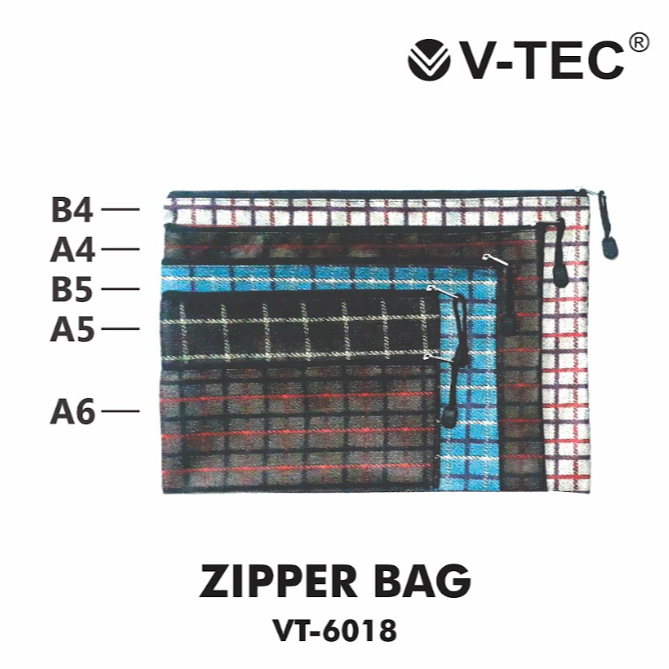 

V tec zipper bag folder map 6018 B5 B4 A6 A5 A4