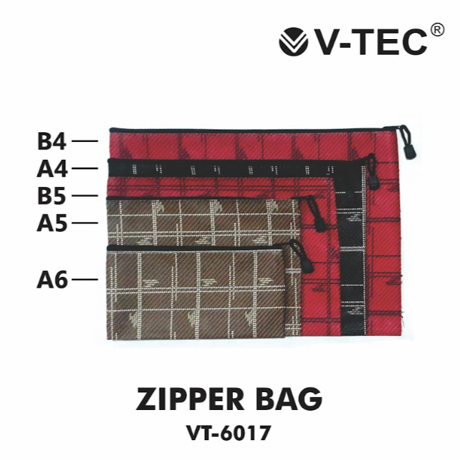 

V tec folder zipper bag 6017 B5 B4 A6 A4